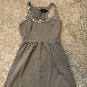 Studded fit and flare dress